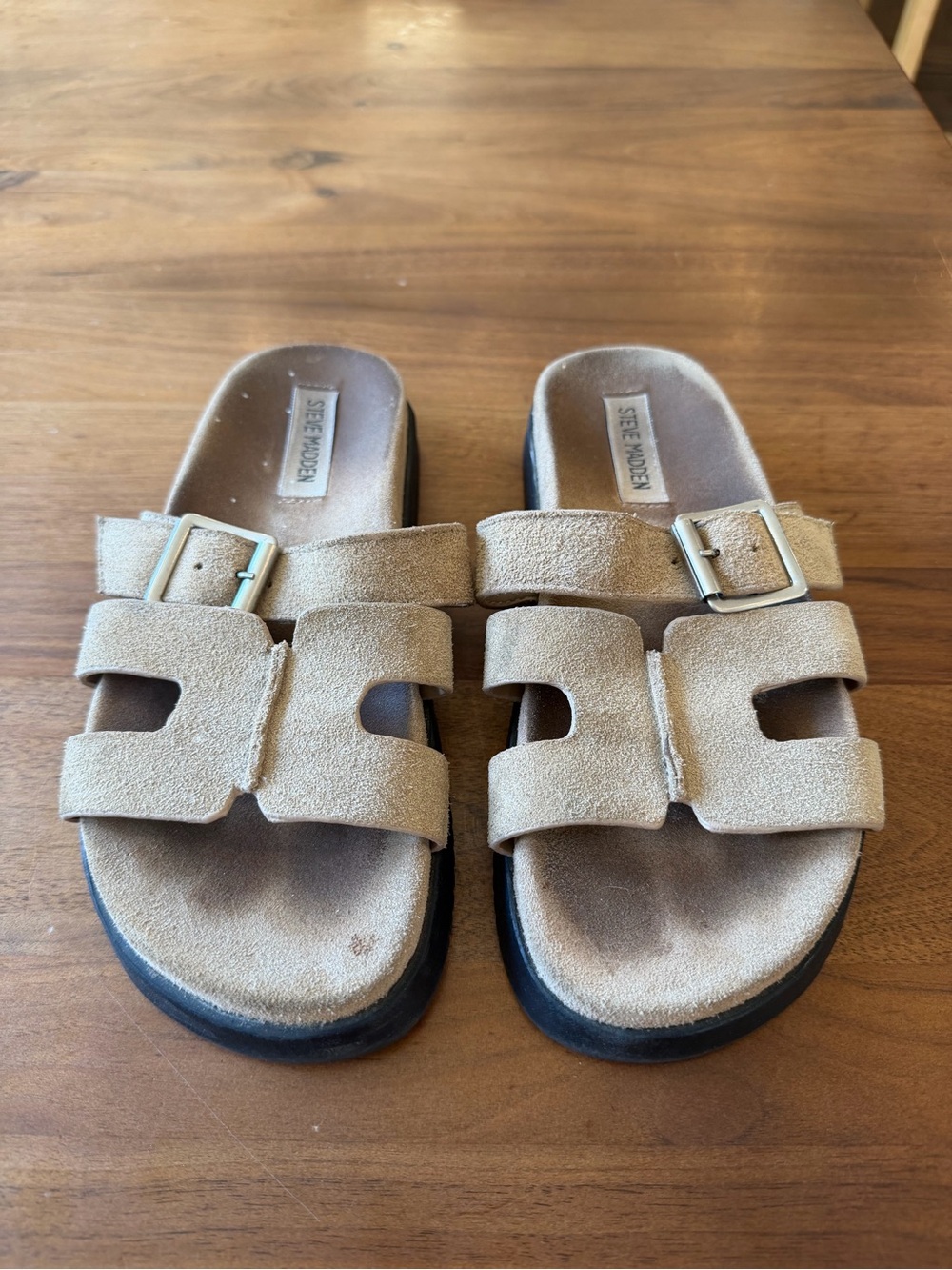 Steve Madden Mayhem Suede Slide Sandals